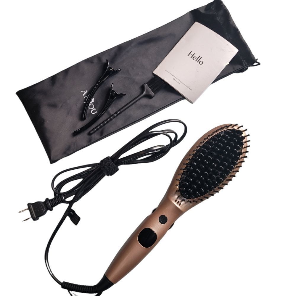 Anjou heated straightening brush set